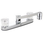 Keeney - Stylewise B1816-20 Dual Handle Kitchen Faucet, Polished Chrome - The Stylewise by Keeney affordable faucets are a great fit for any home, rental property, apartment, RV, camper, or business where an affordable faucet with a classic look is needed. This kitchen faucet is of non-metallic construction with a chrome finish and dual handle control. It fits the standard kitchen sink with 8-in. spacing and is eco-friendly with a flow rate of 1.8 gallons per minute. You can install with confidence knowing that Stylewise by Keeney faucets are backed with a Limited Lifetime Warranty.