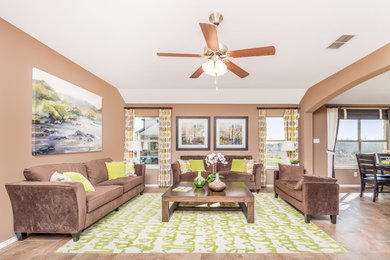 Inspiration for a contemporary family room remodel in Austin