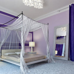 Large 7ft silver framed floor mirror - Floor Mirrors