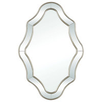 Minuet Wall Mirror, Champagne Silver