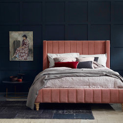 The Alice - Ribbed Headboard Bed - Furniture