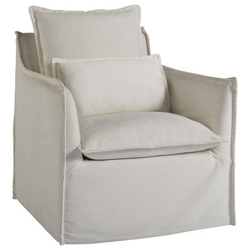 Universal Furniture Coastal Living Escape Siesta Swivel Chair, Snow