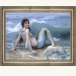 Mermaid Wave Victorian Print - Prints And Posters