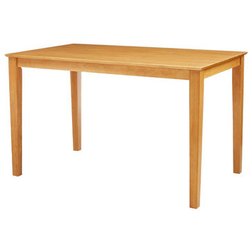 Classic Dining Table, Hardwood Construction With Rectangular Top, Natural