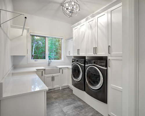 How do you refurbish laundry room cabinets?
