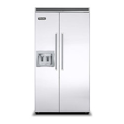 Viking 42" Built-in Side By Side Refrigerator With Dispenser White | VCSB5422DWH - Refrigerators