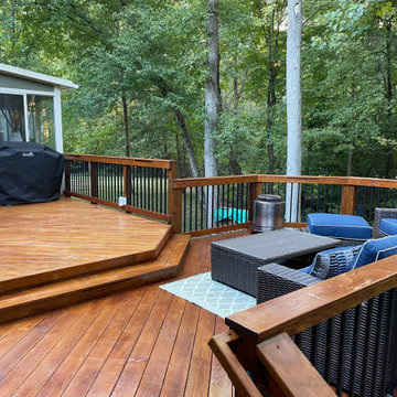 Multi-level Wood Deck Design in Charlotte, NC