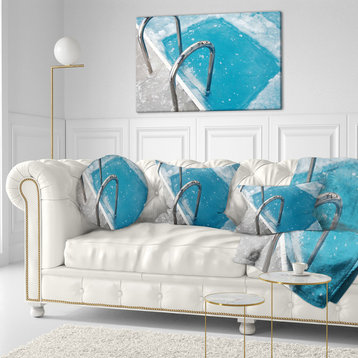 Ice Swimming Blue Pool Photography Throw Pillow, 12"x20