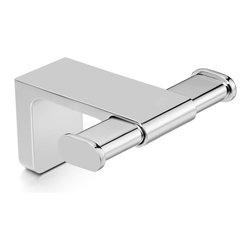 Maykke - Dash Wall Mount Double Towel Hook, Robe Coat Clothes Hanger, Polished Chrome - Robe & Towel Hooks
