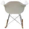 Molded Modern Rocking Armchair Lounge Cradle Arm Chair White