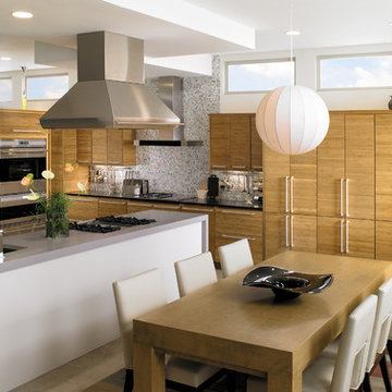 Fieldstone Cabinetry Kitchen in Bamboo Exotic Veneer