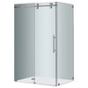 Langham 44-48"x33 7/16"x75" Completely Frameless Sliding Shower Enclosure