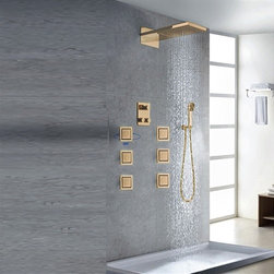 Leonardo Gold Tone Shower System - Showerheads And Body Sprays
