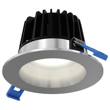 6" Round Wet Rated Regressed LED Down Light, 5-CCT, Satin Nickel