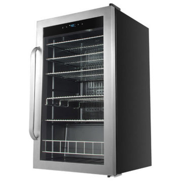 Freestanding 121 Can Beverage Refrigerator With Digital Control And Internal Fan