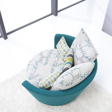 MyNest Swivel Lounge Arm Chair by Famaliving California