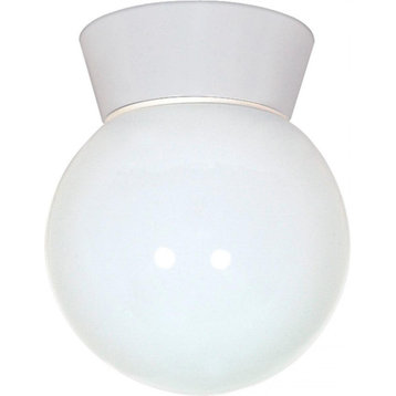 Nuvo Lighting 77/532 1 Light 6"W Outdoor Semi-Flush Globe Ceiling - White