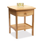 Winsome Wood Curved End Table/Night Stand With 1-Drawer