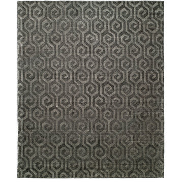 Avalon Hand-Made Rug, Pewter, 12'x15'