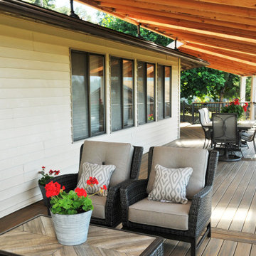 Second-Story Wrap Around Deck with Overhang