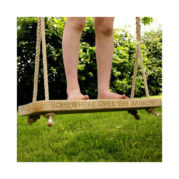 Garden swing - Wooden garden swings - Children garden furniture - Hen And Hammoc