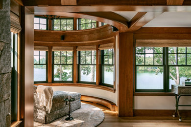 Inspiration for a rustic home design remodel in Portland Maine