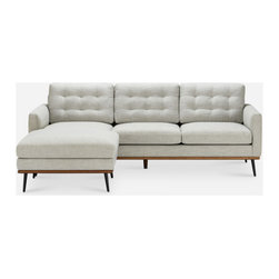 Isaac Reversible Sectional Sofa in Ivory Beige - Sofas