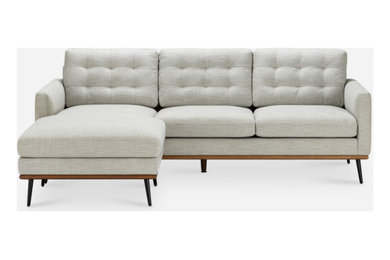Isaac Reversible Sectional Sofa in Ivory Beige