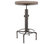 Lumisource Hydra Bar Table, Antique Metal and Brown Wood