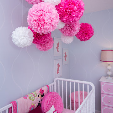 Pink and Blue Minnie Mouse Baby Nursery
