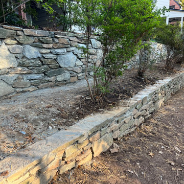 Dry Stack Field Stone Retaining Walls in Sligo Creek Park, Silver Spring MD