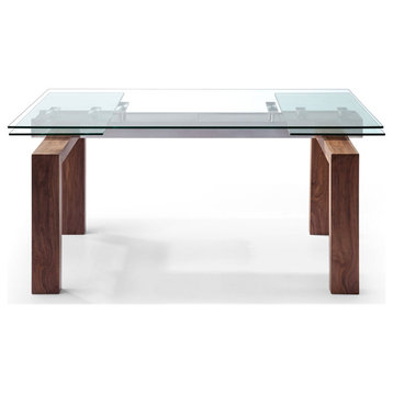 Davy Extendable Dining Table 1/2" Tempered Glass Top