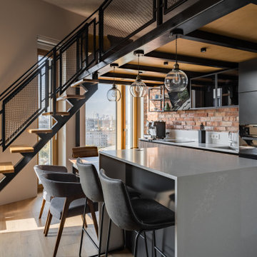 Нестандартное решение для зоны отдыха на кухне