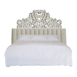 LOLI WOODEN CARVED HEADBOARD (FOR 200*200 CM MATTRESS) - Headboards