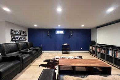 Example of a minimalist basement design in New York