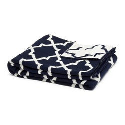 Eco Reversible Morocco Throw - Marine/Milk - Products