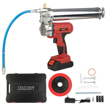 20V 12000 PSI Cordless Grease Gun Tool Kit With 14" Hose and More