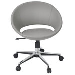Soho Concept - Crescent Office Chair, Aluminum Base, Sliver Italian Ppm - Crescent office is a contemporary chair with a comfortable upholstered seat and backrest on a height-adjustable gas piston base which swivels and tilts. The chair has a chromed steel five star base with plastic casters. The seat has a steel structure with 'S' shape springs for extra flexibility and strength. This steel frame molded by injecting polyurethane foam. Crescent seat is upholstered with a removable zipper enclosed leather, PPM, leatherette or wool fabric slip cover. Crescent Office may be upholstered with variety of other colors as a special order with a minimum quantity required. The chair is suitable for both residential and commercial use. Crescent Office is designed by Tayfur Ozkaynak.