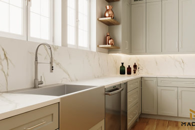 Example of a cottage kitchen design in Phoenix