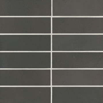 Celine 2" x 6" Matte Porcelain Floor & Wall Tile, Black (66-pack/5.33 sqft.)