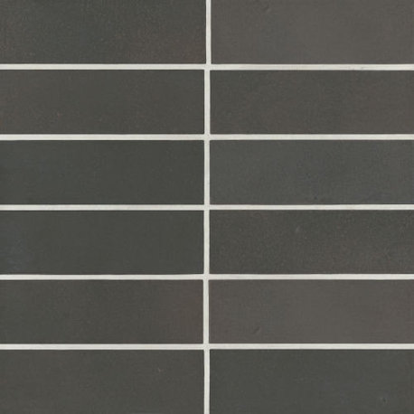 Celine 2" x 6" Matte Porcelain Floor & Wall Tile, Black (66-pack/5.33 sqft.)