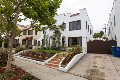 Example of a tuscan exterior home design in Los Angeles