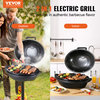 VEVOR Indoor/Outdoor Electric Grill 1800W 200sq.in with 2 Zone Grilling Surface
