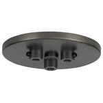 Visual Comfort Architectural Collection - Tech Lighting Line-Voltage Mini Canopy 3 Port Round Light , Black - Mount to a standard 4" junction box with round plaster ring (provided by electrician).