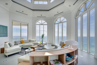 Living room - contemporary living room idea in Miami