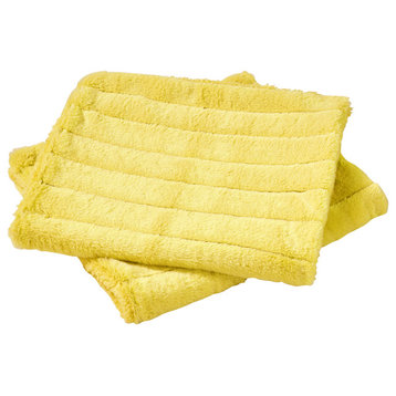 Super Mink Throw Pillow Covers Set of 2, Lemon Curry, 14''x26''