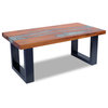 vidaXL Coffee Table Round End Side Table Living Room Furniture Teak Resin
