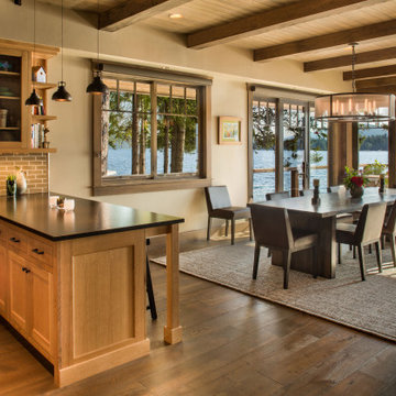 Priest Lake Beach House- Dining Room & Kitchen