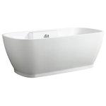 Vanity Art - Vanity Art Freestanding Acrylic Bathtub, 67" - This freestanding tub by Vanity Art provides not only a dose of chic style to your bathroom design, but a dependable spot you can visit to unwind and seek some well-deserved R+R.