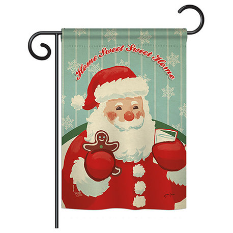 Sweet Home Santa Winter, Seasonal Garden Flag 13"x18.5"